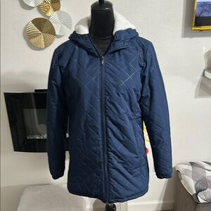 NEW Quilted Hooded Jacket with White Lining